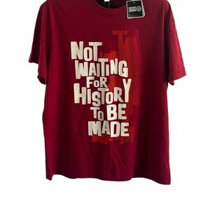Target Black History Month Red Graphic Tee XXL NOT WAITING FOR HISTORY TO BE MAD